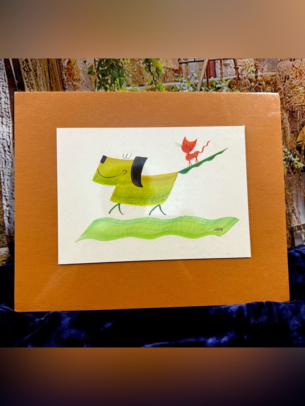 🔥Original Signed Matted Water Color Painting by Maine Artist John Handcock
